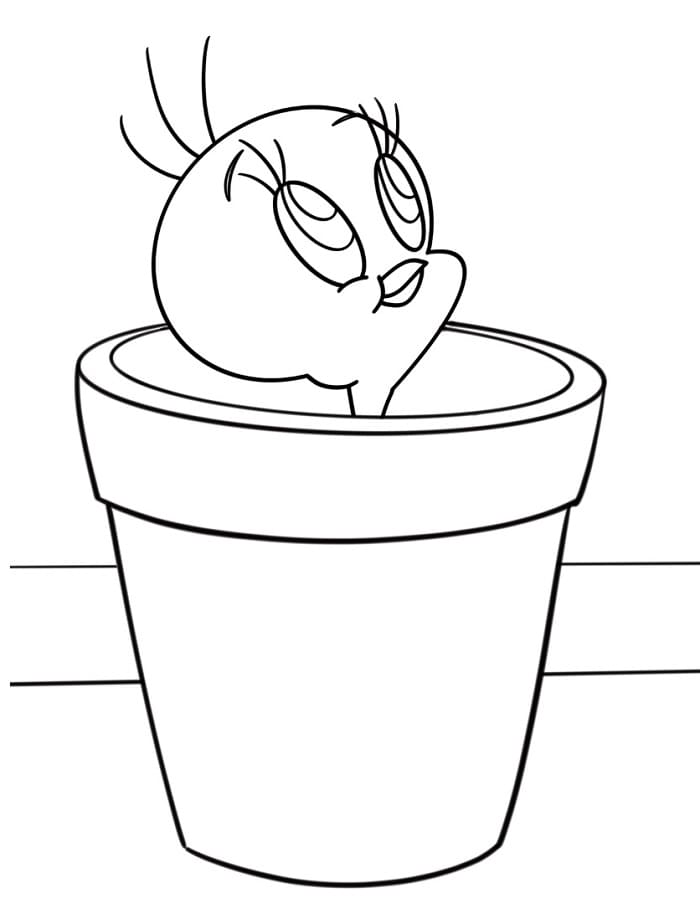 Gülen Tweety Boyama Sayfası