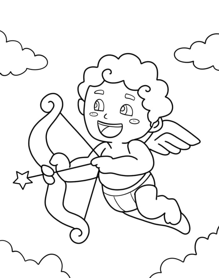 Güzel Aşk Tanrısı Boyama Sayfası