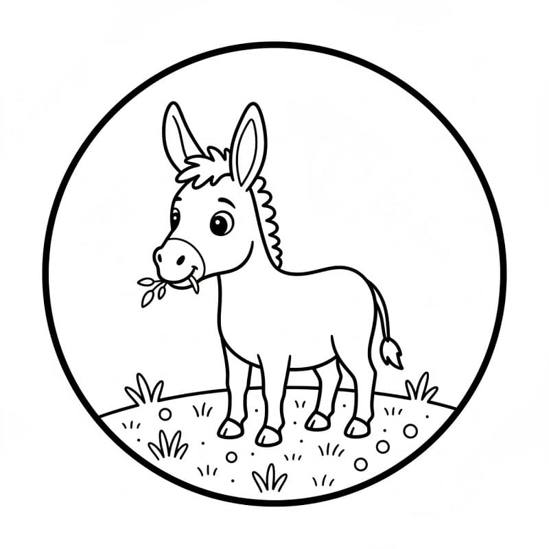 Güzel Eşek Boyama Sayfası