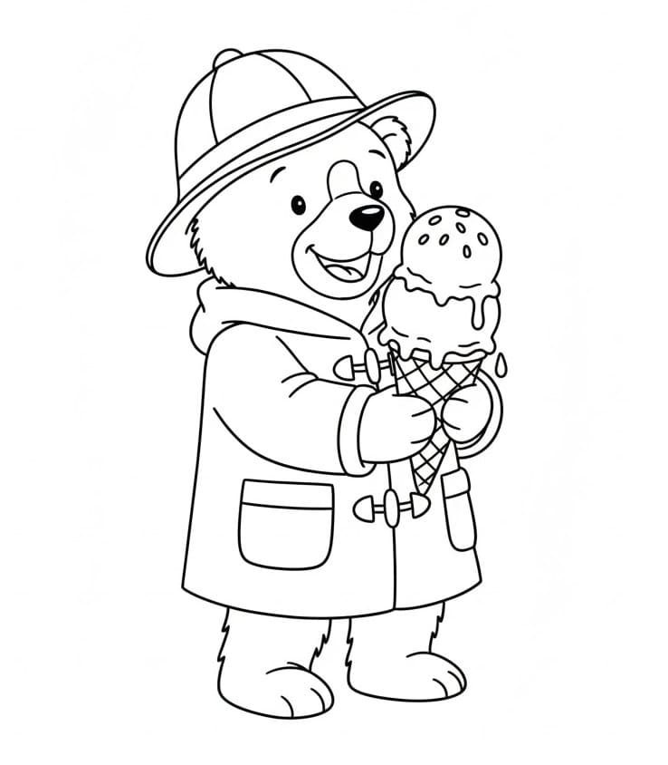 Güzel Paddington Boyama Sayfası