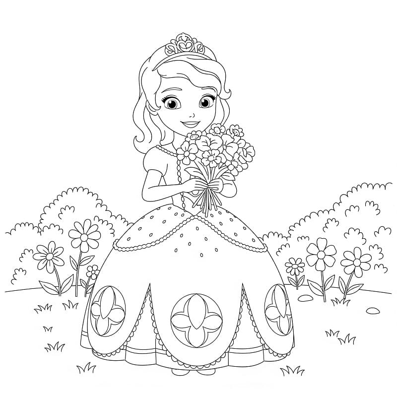 Güzel Prenses Sofia Boyama Sayfası