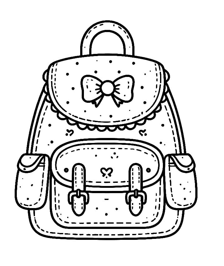 Güzel Sırt çantası Boyama Sayfası