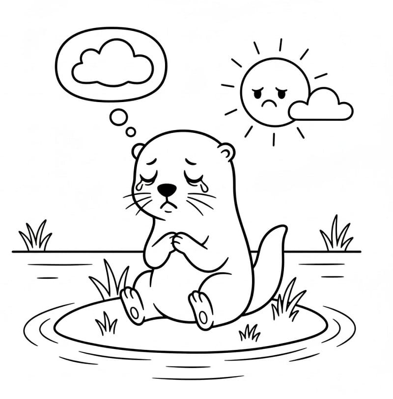 Güzel Su Samuru Boyama Sayfası