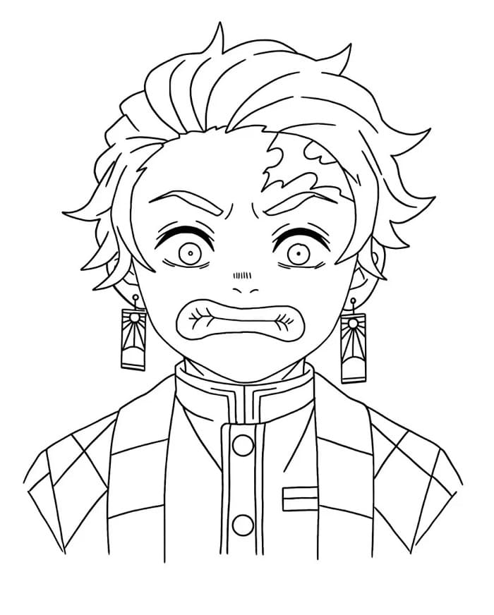 Harika Tanjiro Boyama Sayfası