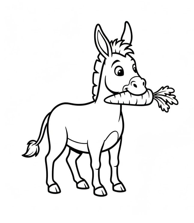Havalı Eşek Boyama Sayfası