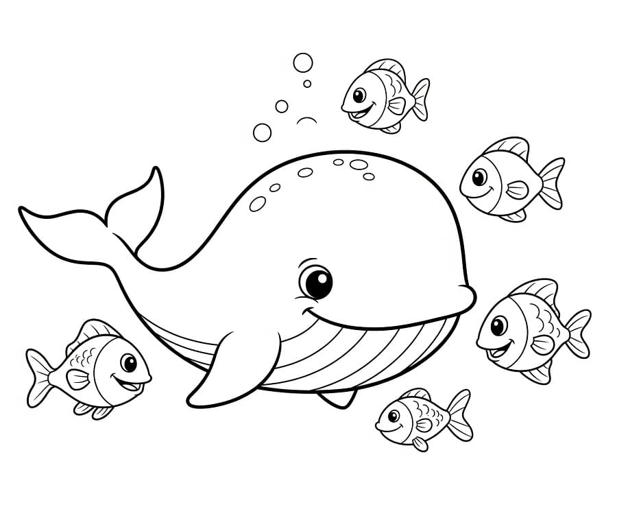 Hediye Balina Boyama Sayfası