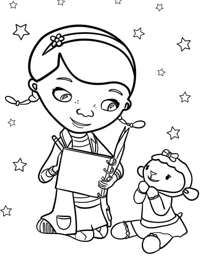 Hediye Doktor McStuffins Boyama Sayfası