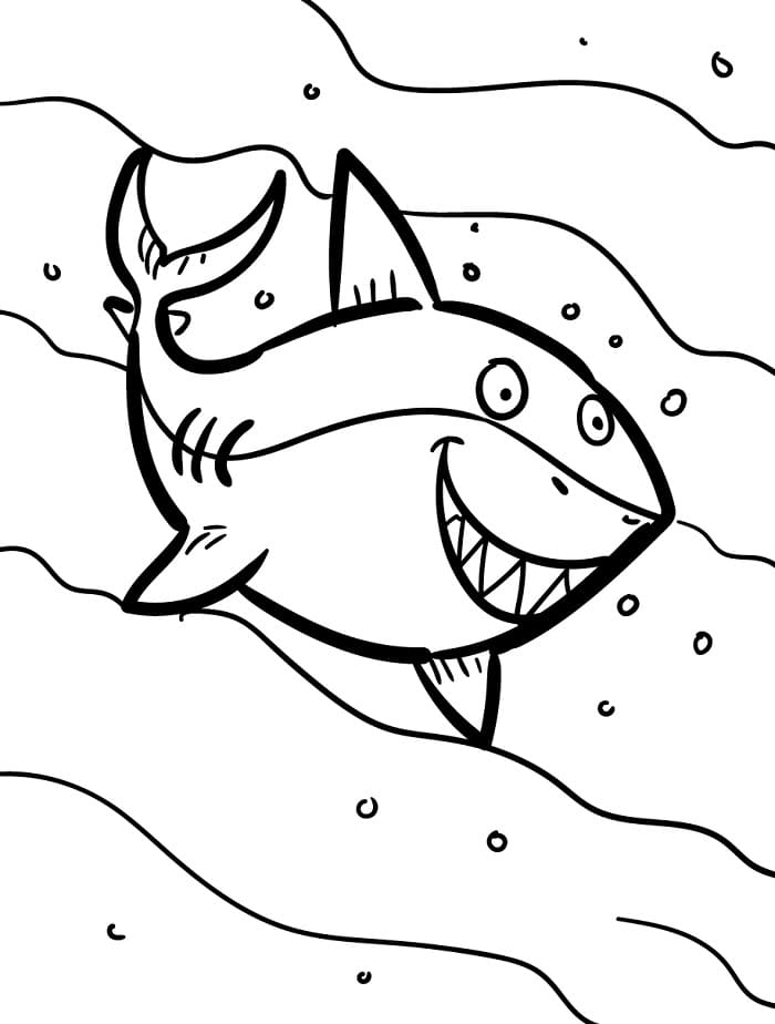 Hediye Köpekbalığı Boyama Sayfası