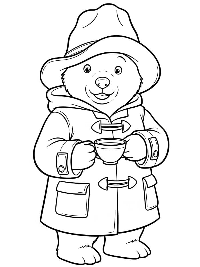 Hediye Paddington Boyama Sayfası