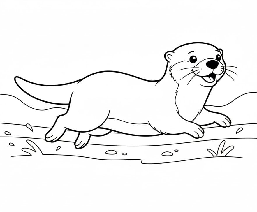 Hediye Su Samuru Boyama Sayfası