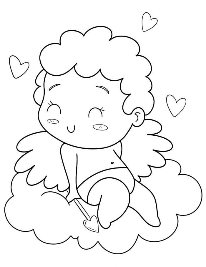 Hoş Aşk Tanrısı Boyama Sayfası