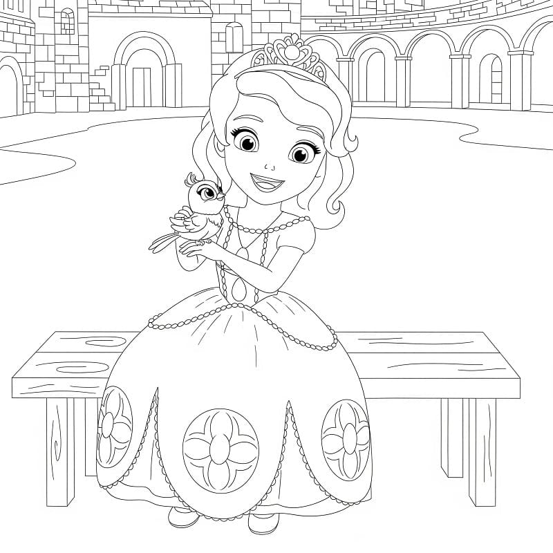 Hoş Prenses Sofia Boyama Sayfası