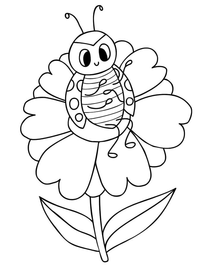 Hoş Uğur Böceği Boyama Sayfası