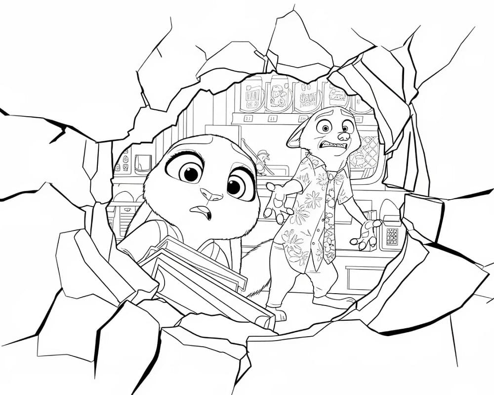 Ingyenes Zootropolis 2 Nyomtatható Boyama Sayfası