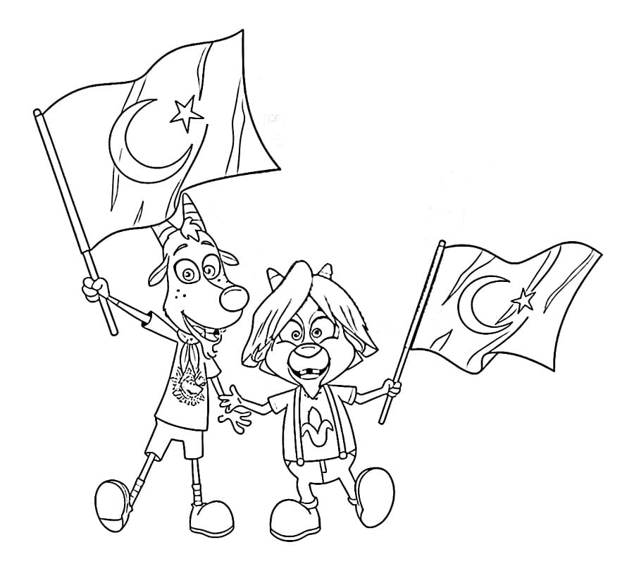 Kehribar İle Boncuk (7) Boyama Sayfası