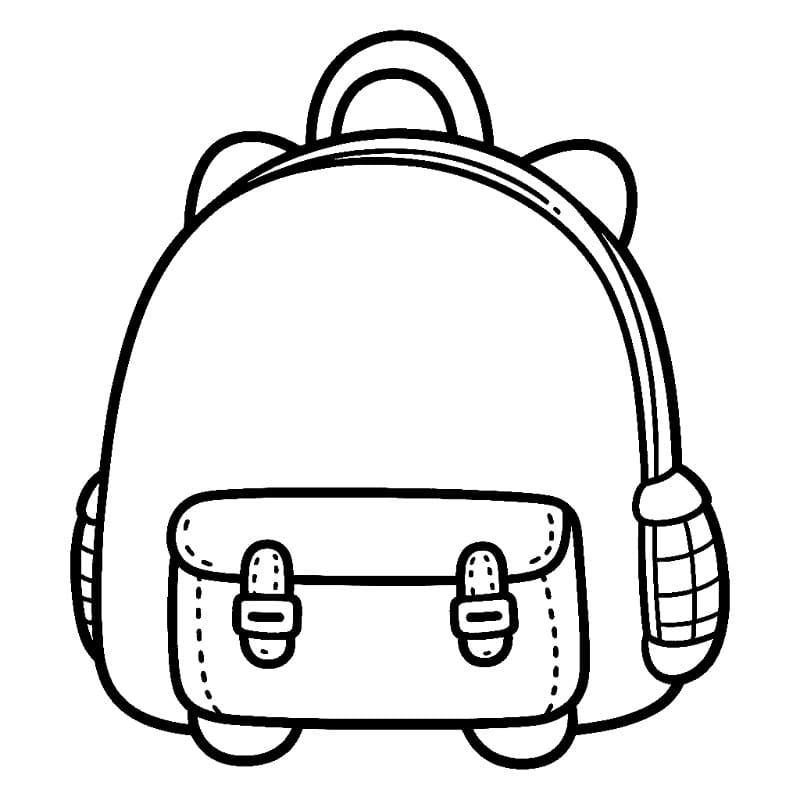 Kolay Sırt çantası Boyama Sayfası