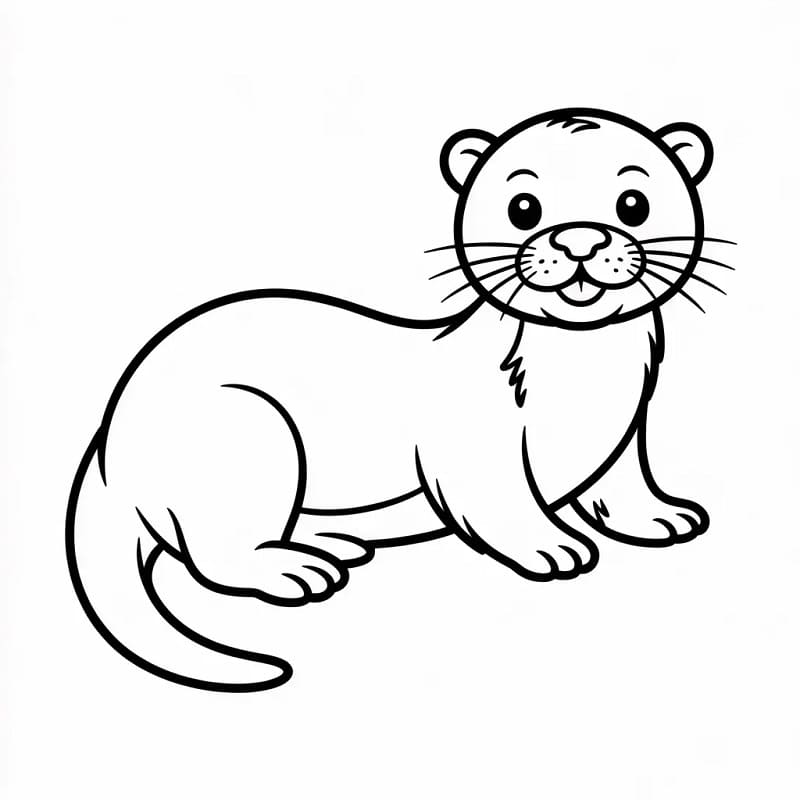 Kolay Su Samuru Boyama Sayfası