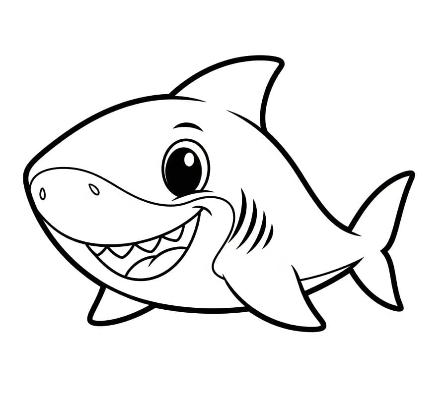 Köpek balığı (2) Boyama Sayfası