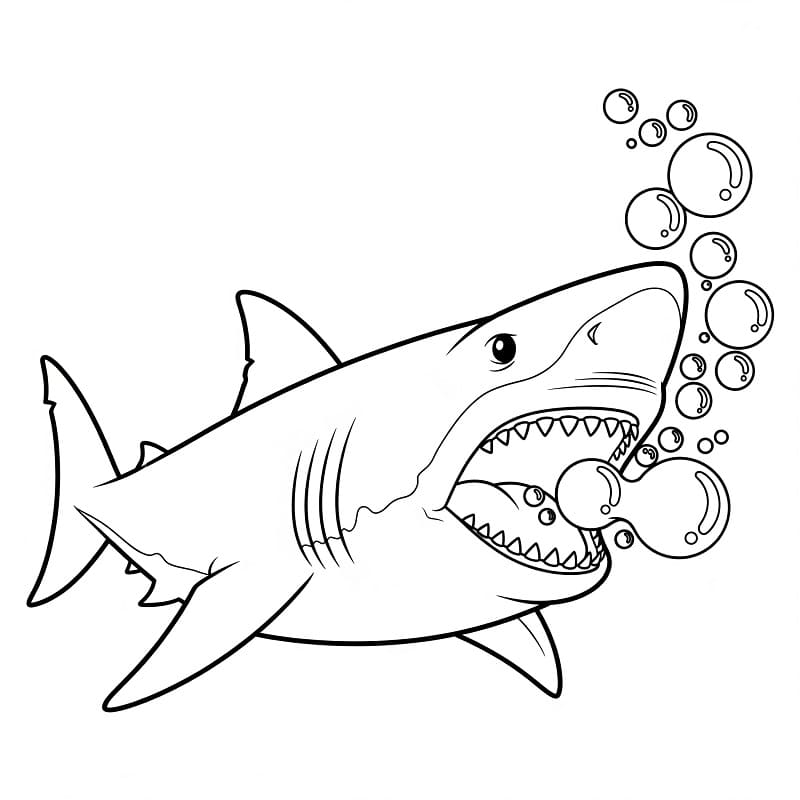 Köpek balığı (6) Boyama Sayfası