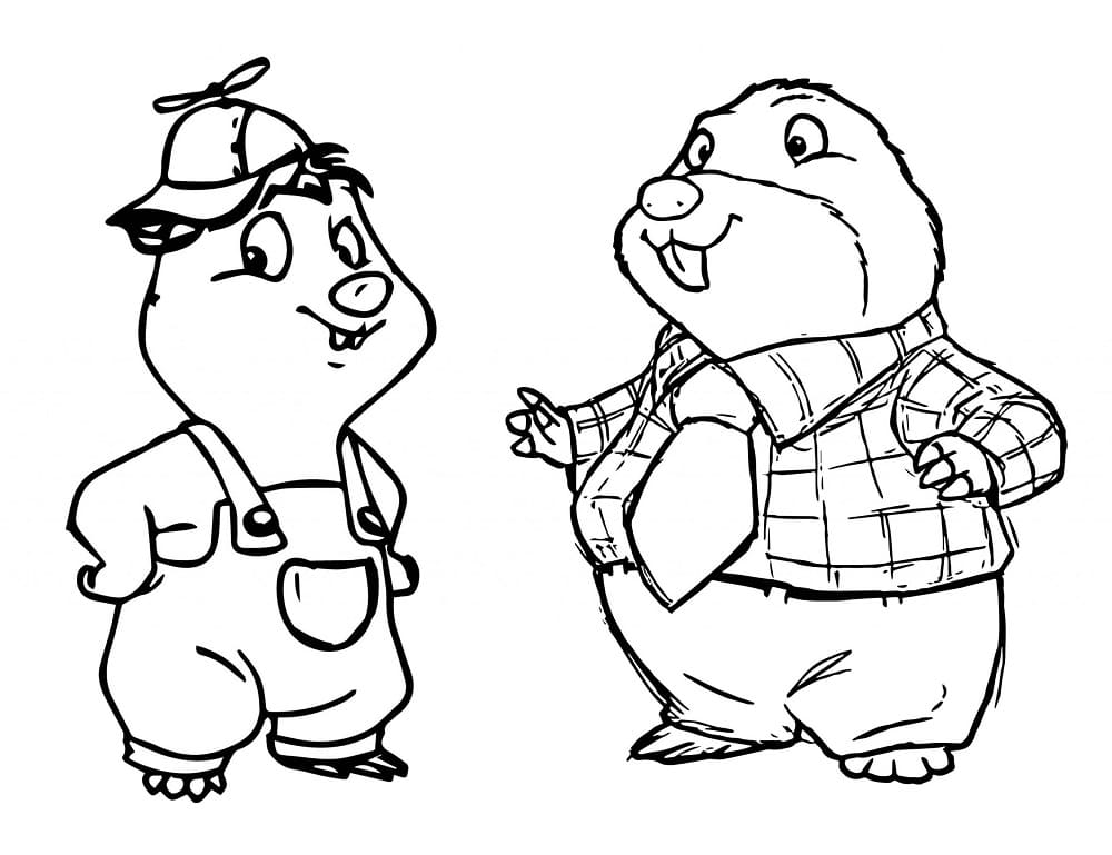 Köstebekgiller Bedava Boyama Sayfası