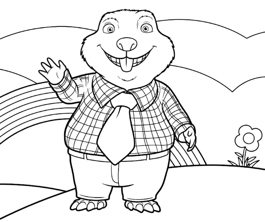 Köstebekgiller Renklendir Boyama Sayfası