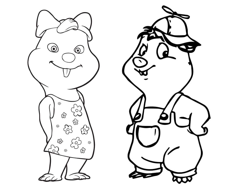 Köstebekgiller Resmi Boyama Sayfası