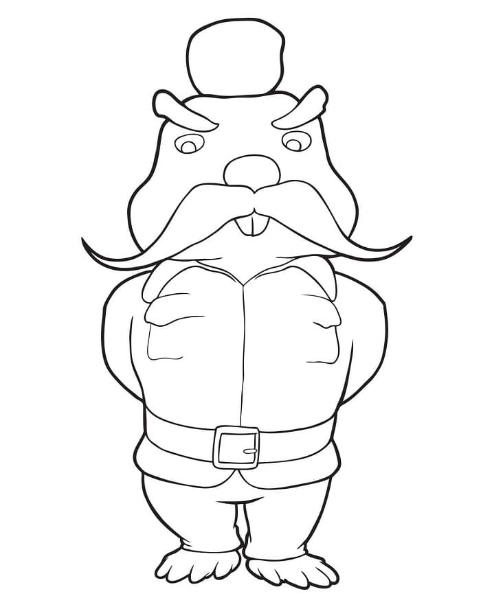 Köstebekgiller Yazdırılabilir Resim Boyama Sayfası