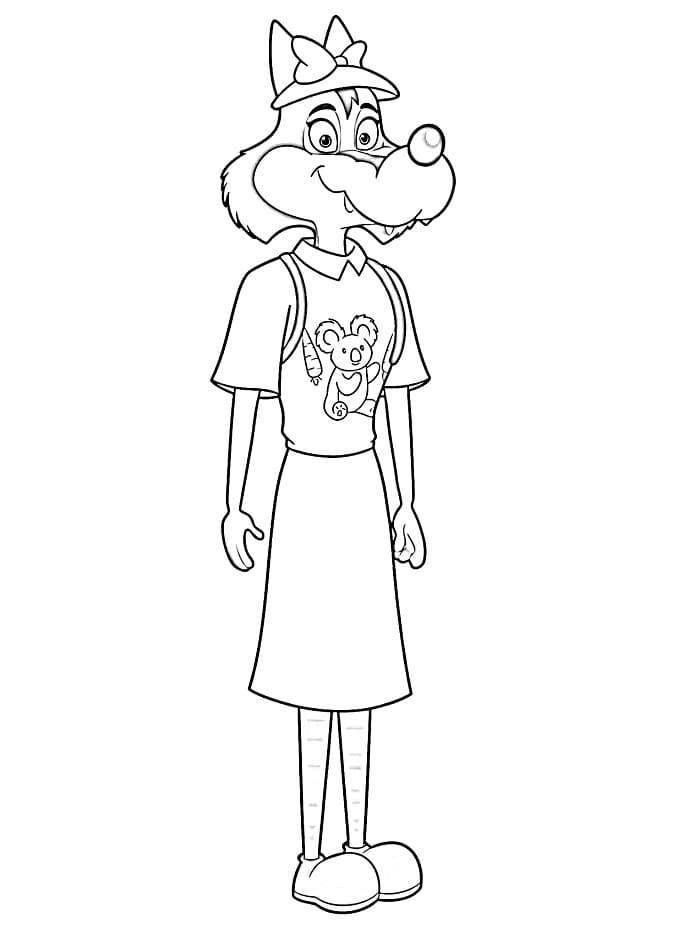 Kurt Miniş Kehribar İle Boncuk Boyama Sayfası