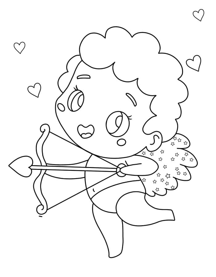 Muhteşem Aşk Tanrısı Boyama Sayfası