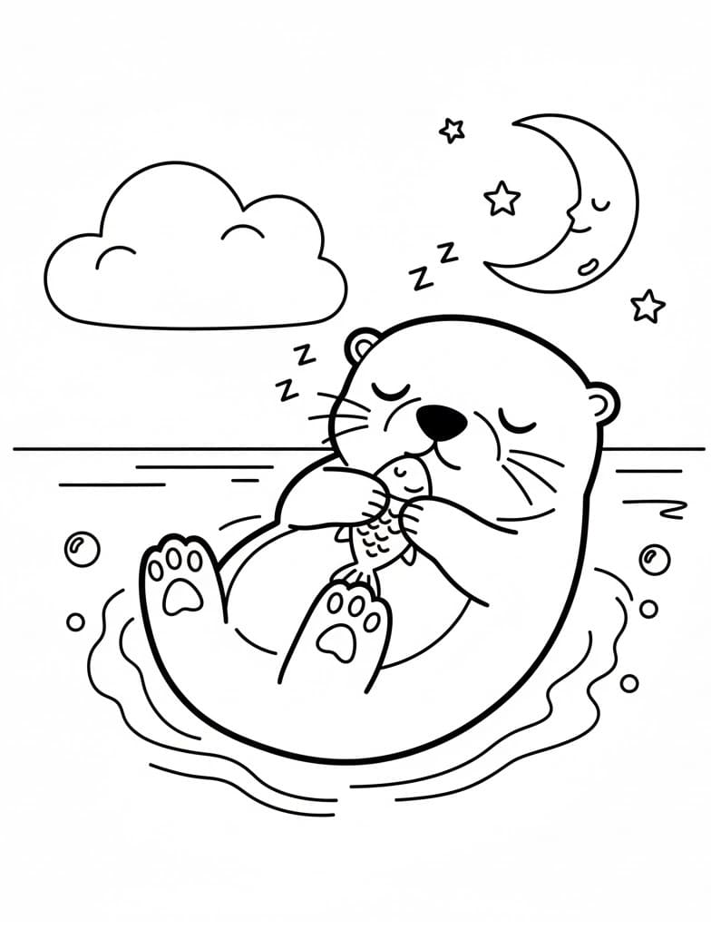 Muhteşem Su Samuru Boyama Sayfası