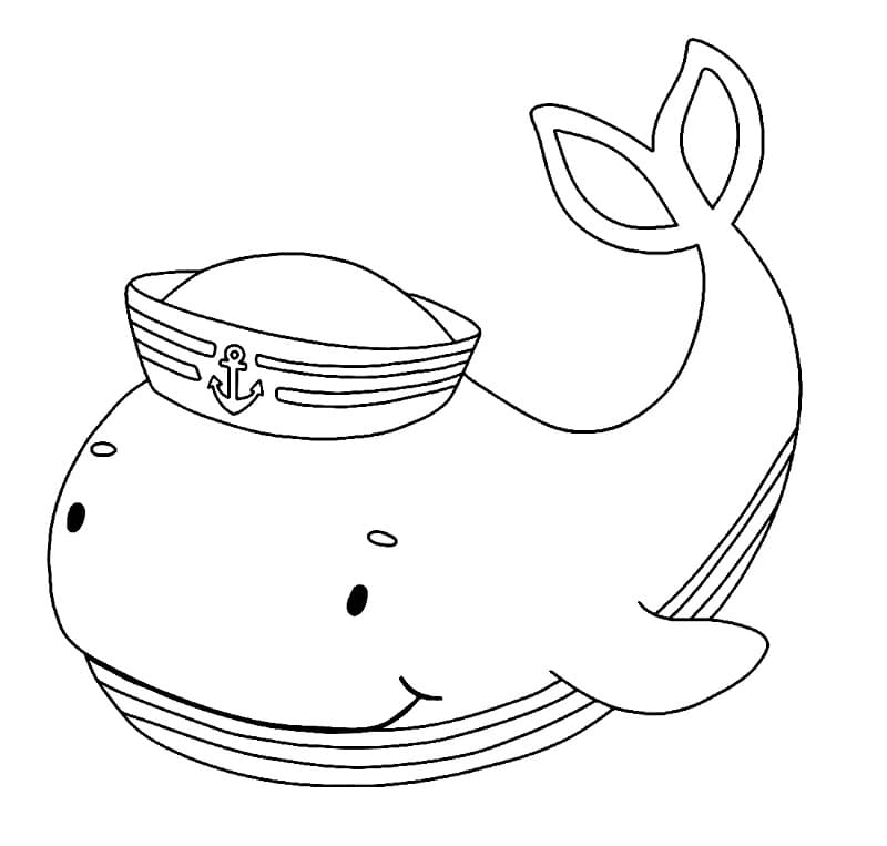 Mutlu Balina Boyama Sayfası