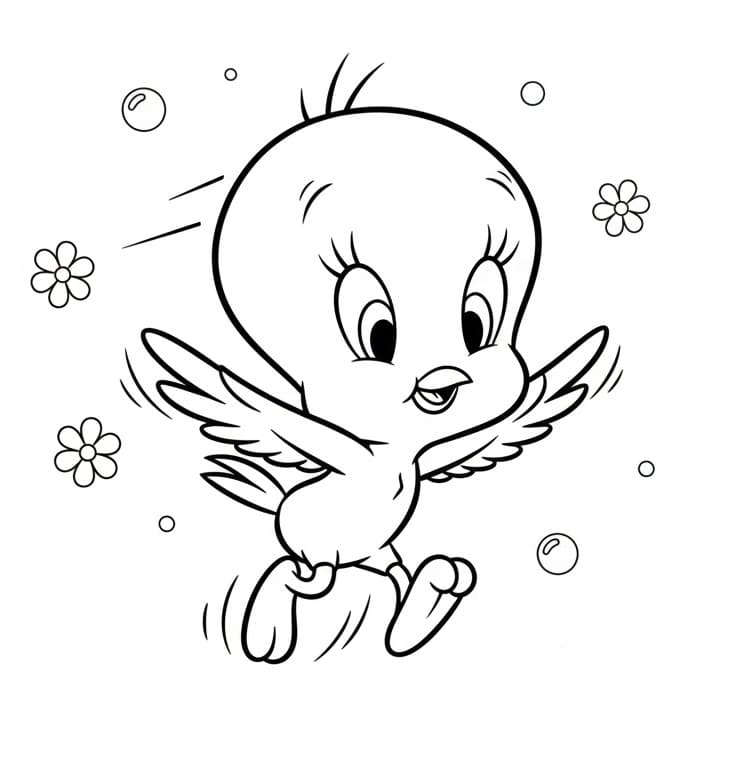 Mutlu Tweety Boyama Sayfası