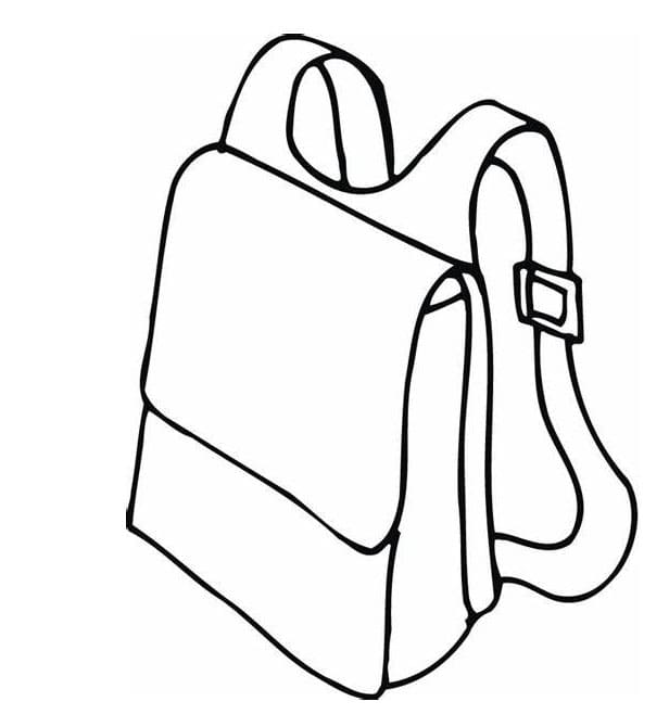 Öğrenci Sırt çantasısı Boyama Sayfası