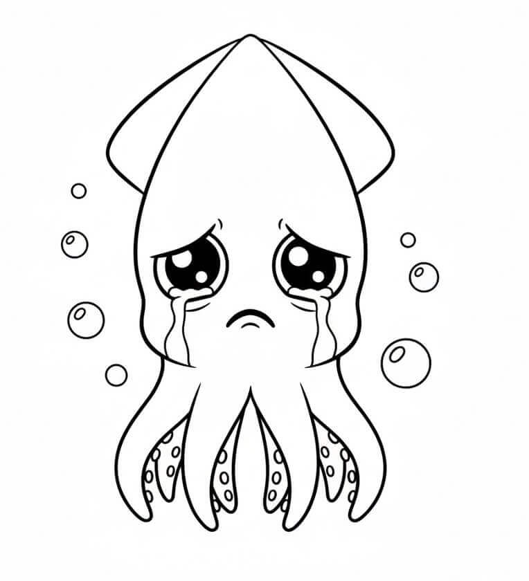 Okyanus Kalamar Boyama Sayfası