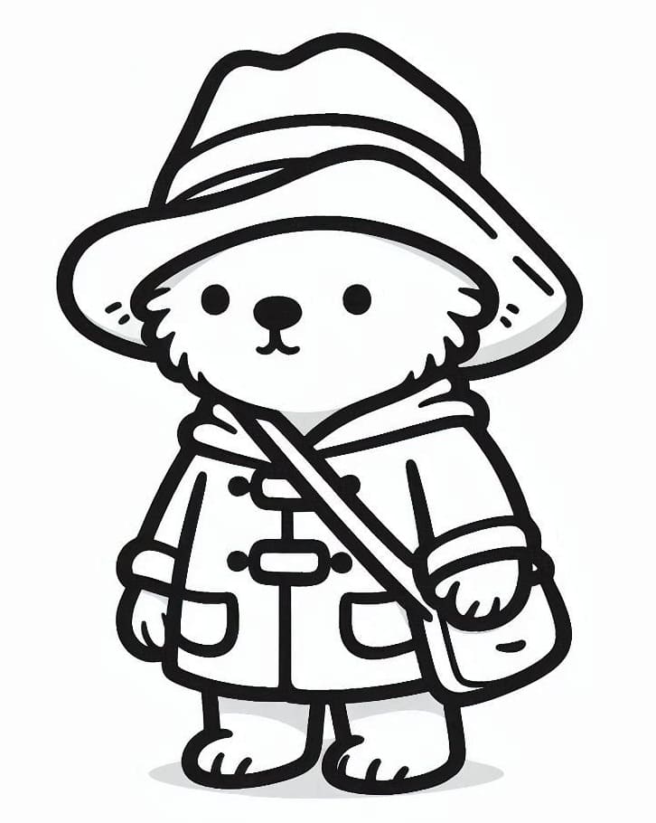 Paddington Bedava Resim Boyama Sayfası