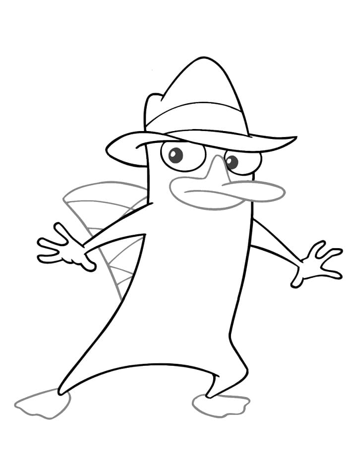Phineas ve Ferb’ten Perry the Platypus Boyama Sayfası
