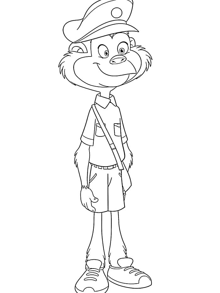 Postacı Kehribar İle Boncuk Boyama Sayfası