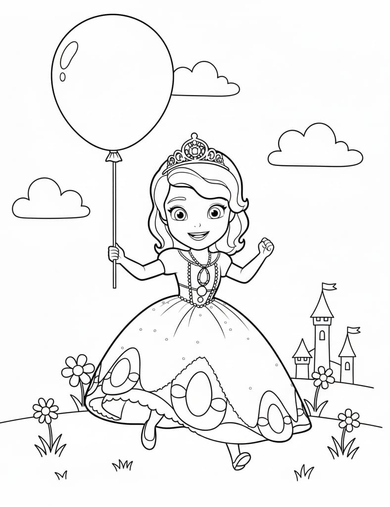 Prenses Sofia Bedava Boyama Sayfası