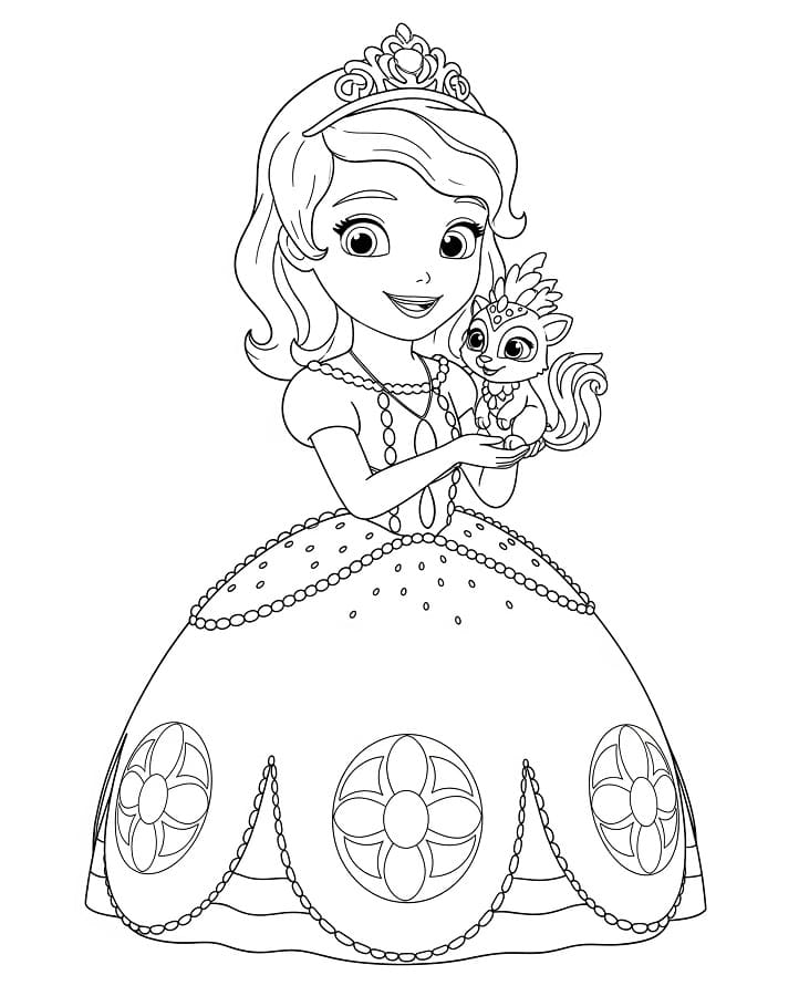 Prenses Sofia Disney Boyama Sayfası