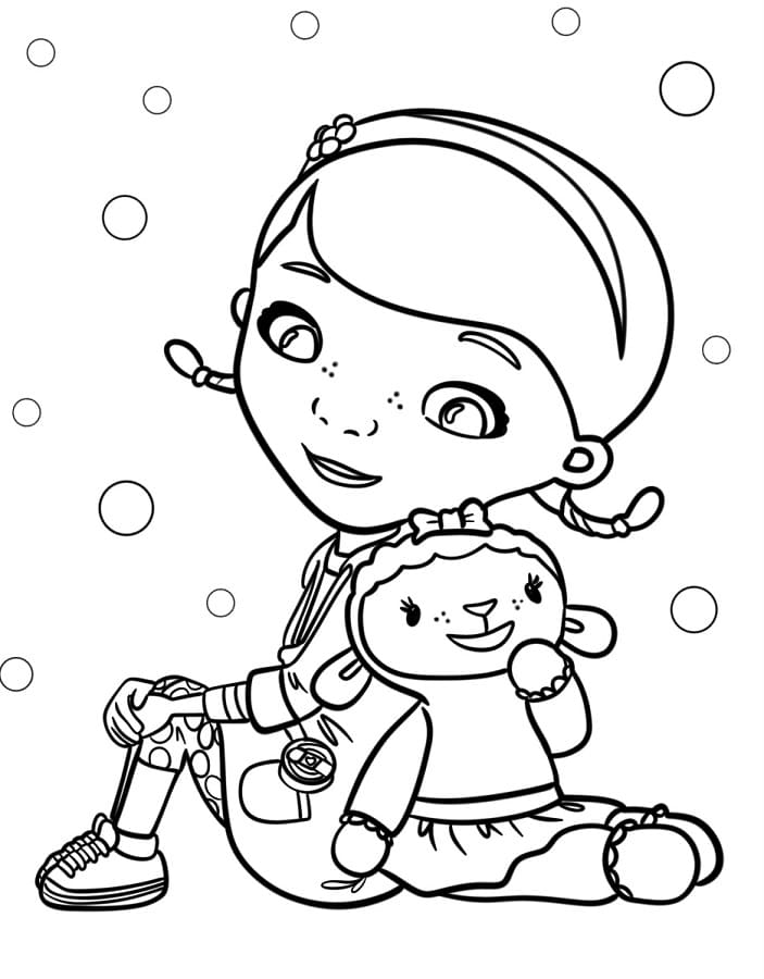 Sevimli Doktor McStuffins Boyama Sayfası