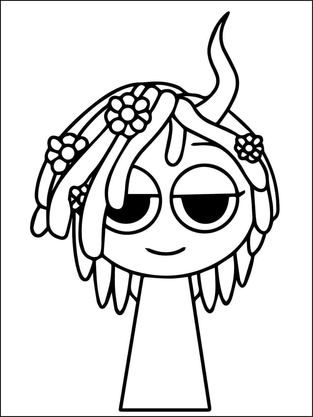 Sevimli Sprunki Boyama Sayfası