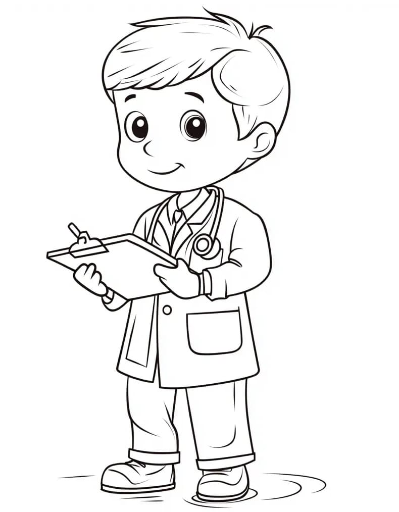 Sıradan Doktor Boyama Sayfası