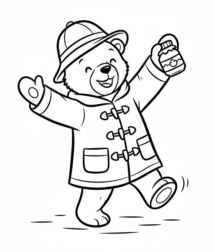 Şirin Paddington Boyama Sayfası