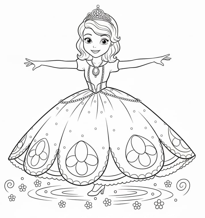 Şirin Prenses Sofia Boyama Sayfası