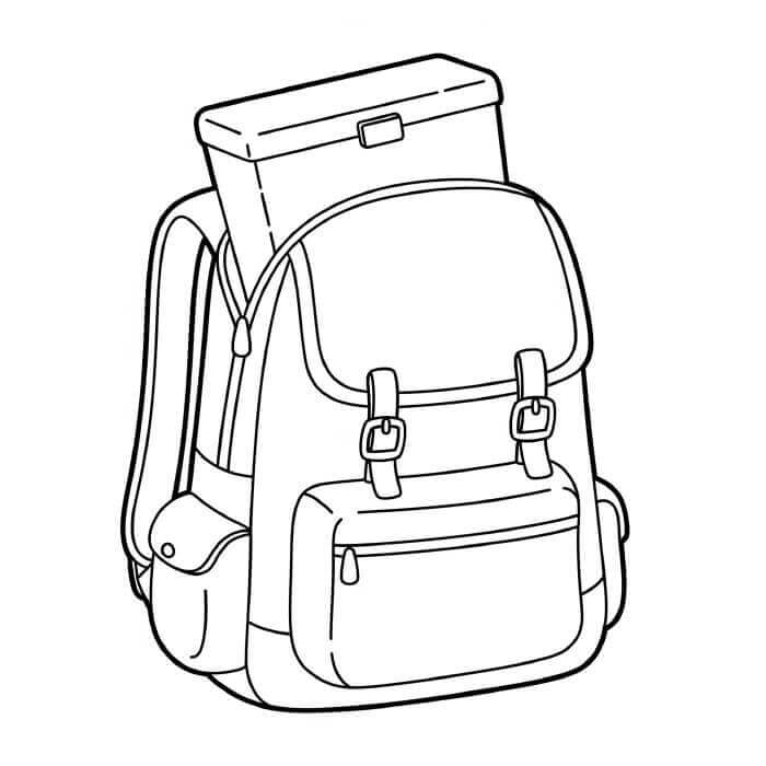 Sırt çantası (2) Boyama Sayfası