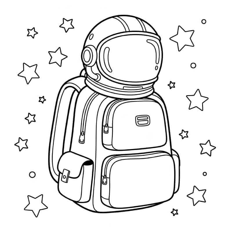 Sırt çantası (5) Boyama Sayfası