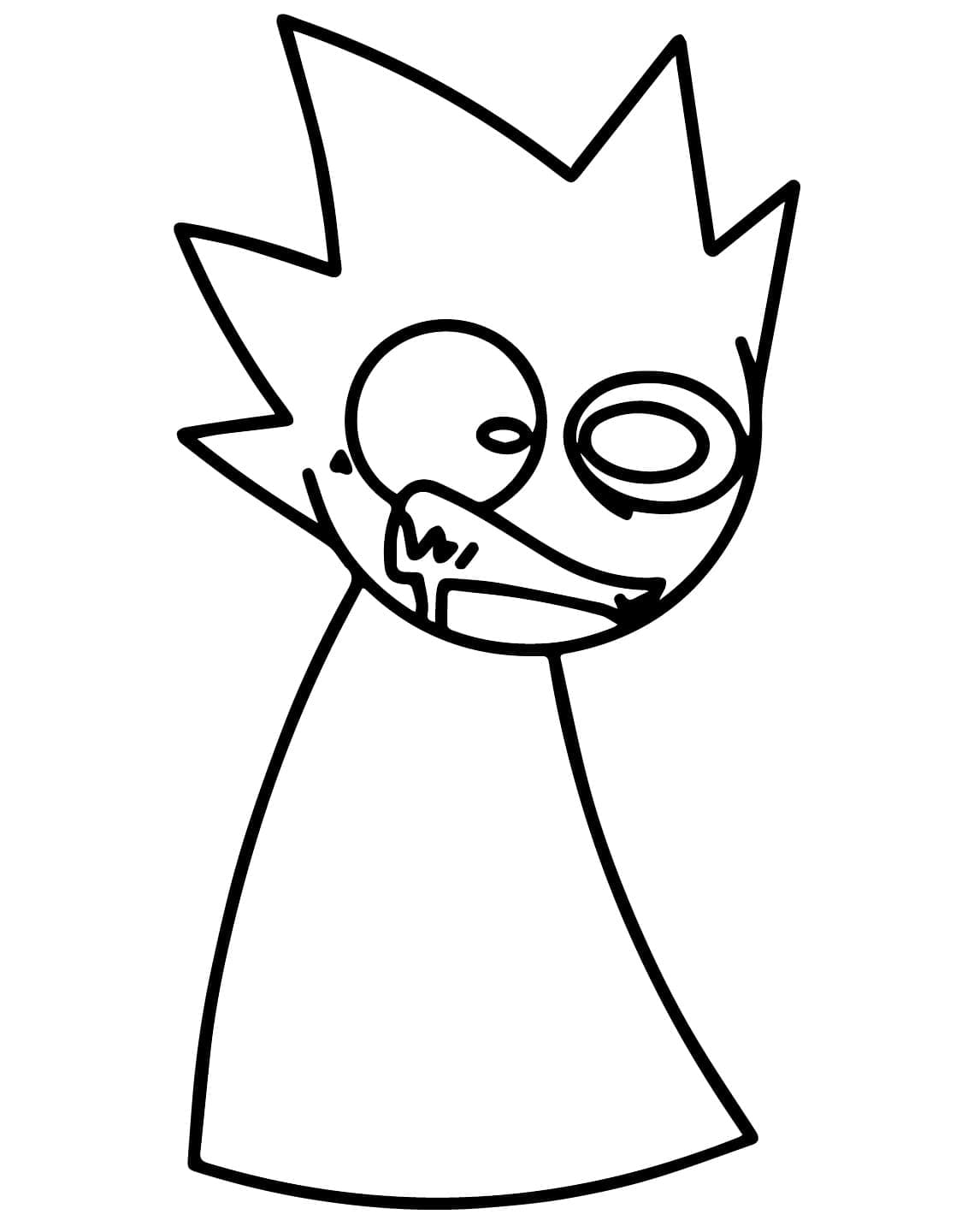 Sprunki Renklendir Boyama Sayfası