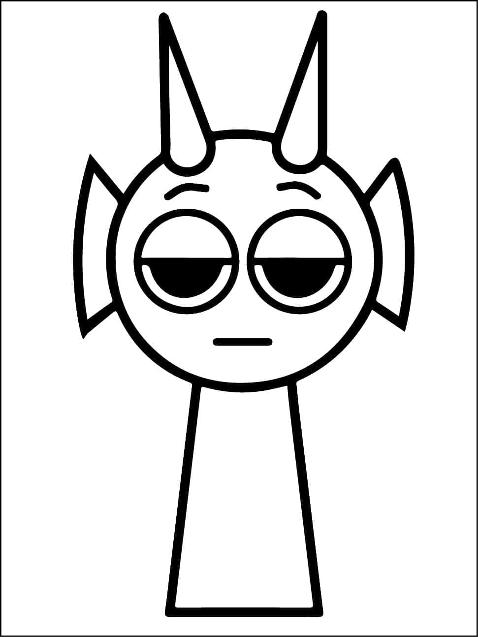 Sprunki Yazdırılabilir Resim Boyama Sayfası