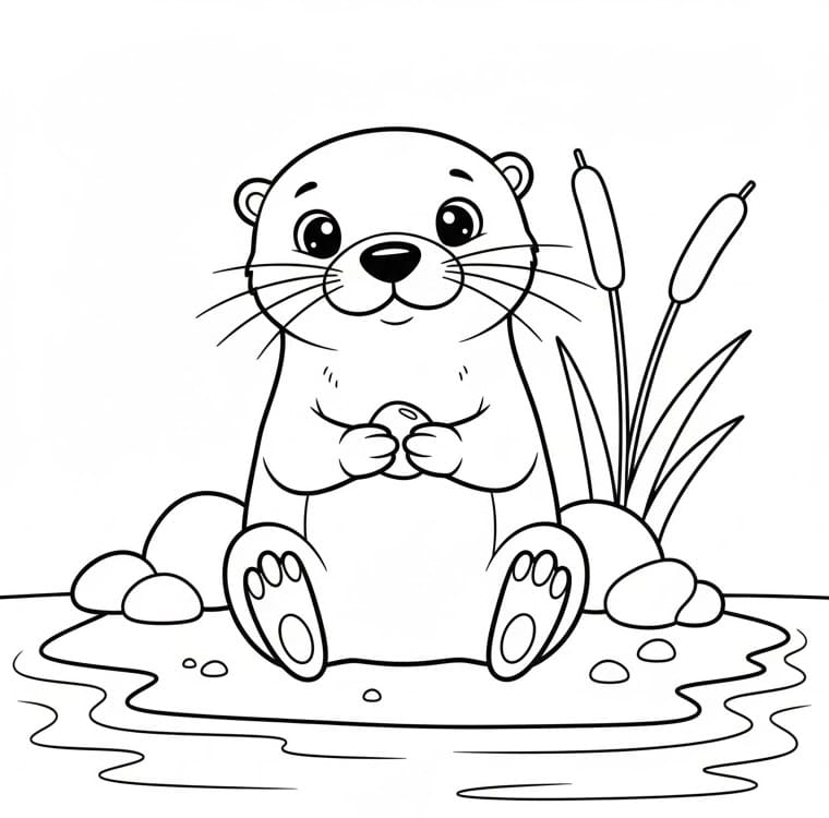 Su Samuru Bedava Boyama Sayfası