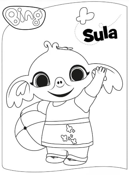 Sula Bing Tavşan Boyama Sayfası